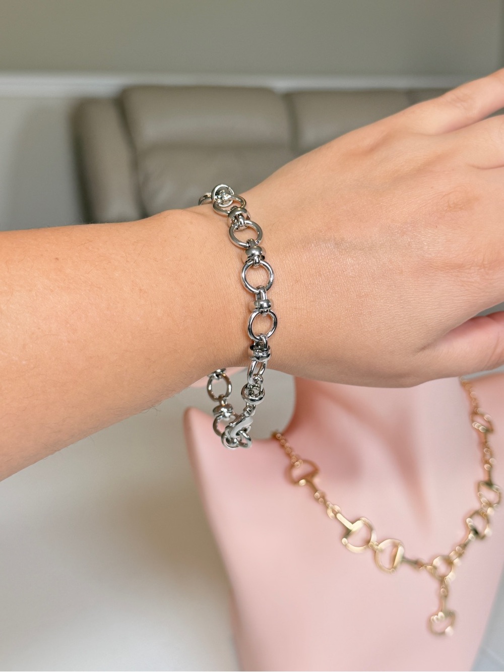 Silver Tone Link Bracelet